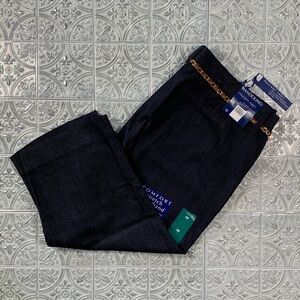 Black Capris with Brass Chain Brown Belt Bandolina Size 18 NWT